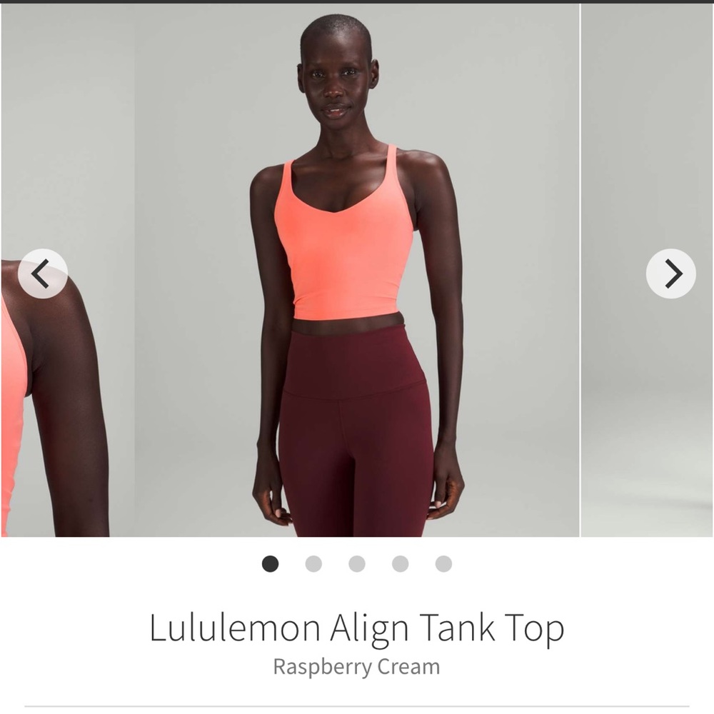 Lululemon align tank raspberry cream Sz 6 - Picture 1 of 4